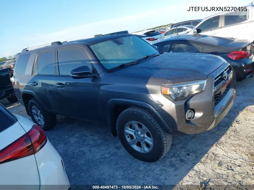 2022 Toyota 4Runner Sr5 Premium VIN: JTEFU5JRXN5270495 Lot: 40497473