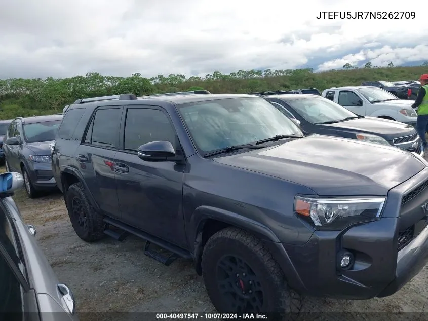 2022 Toyota 4Runner Sr5 Premium VIN: JTEFU5JR7N5262709 Lot: 40497547