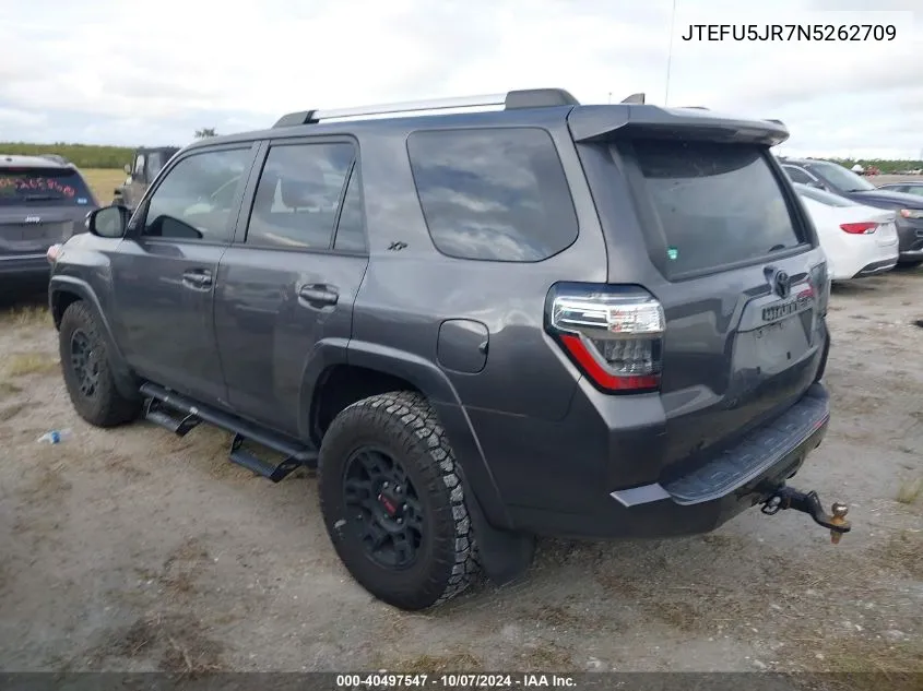 JTEFU5JR7N5262709 2022 Toyota 4Runner Sr5 Premium