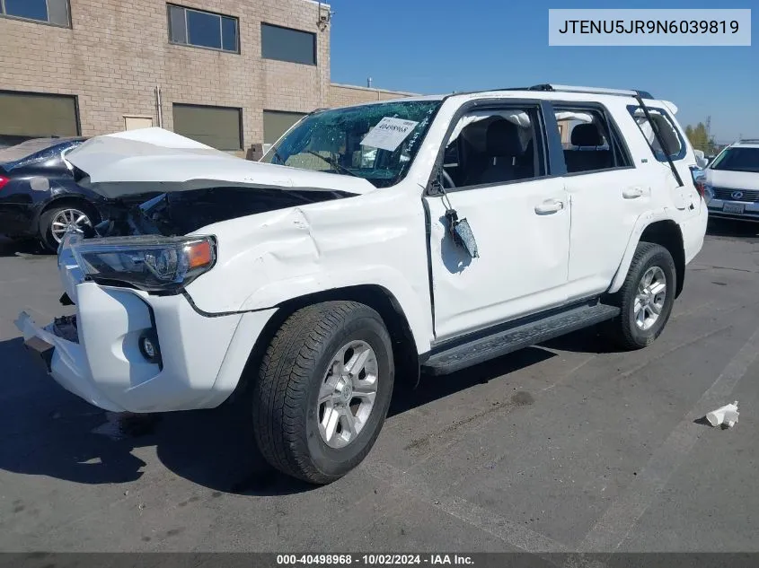 JTENU5JR9N6039819 2022 Toyota 4Runner Sr5 Premium