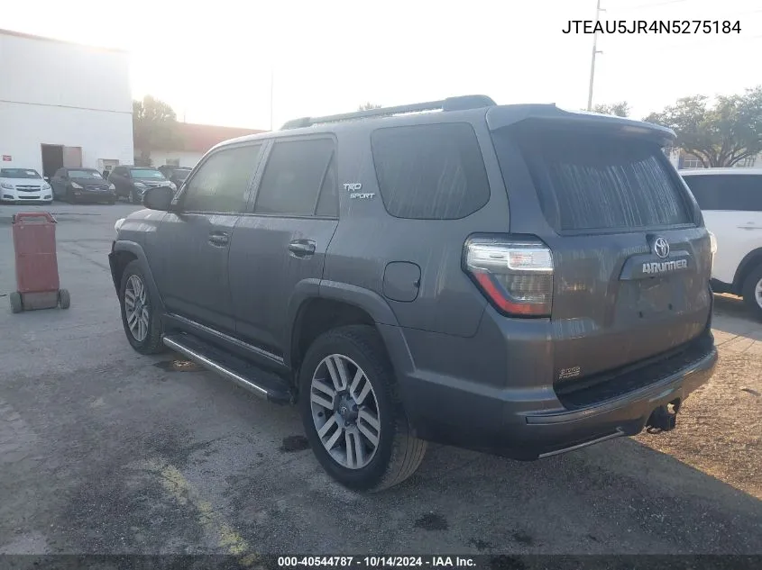 2022 Toyota 4Runner Trd Sport/Sr5 Premium VIN: JTEAU5JR4N5275184 Lot: 40544787