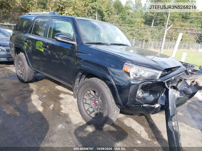 JTEFU5JR3N5268216 2022 Toyota 4Runner Sr5 Premium