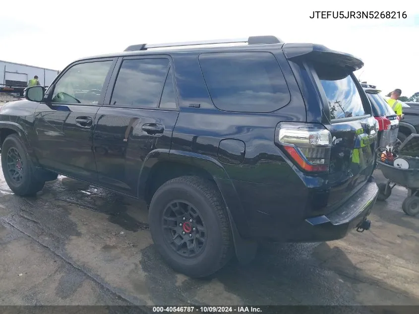 JTEFU5JR3N5268216 2022 Toyota 4Runner Sr5 Premium