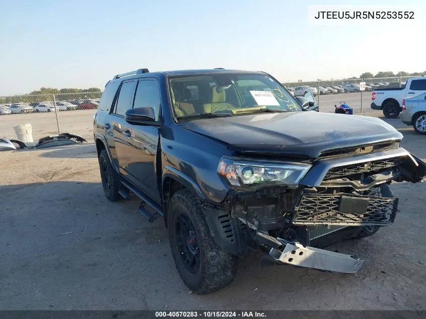 2022 Toyota 4Runner Sr5 VIN: JTEEU5JR5N5253552 Lot: 40570283