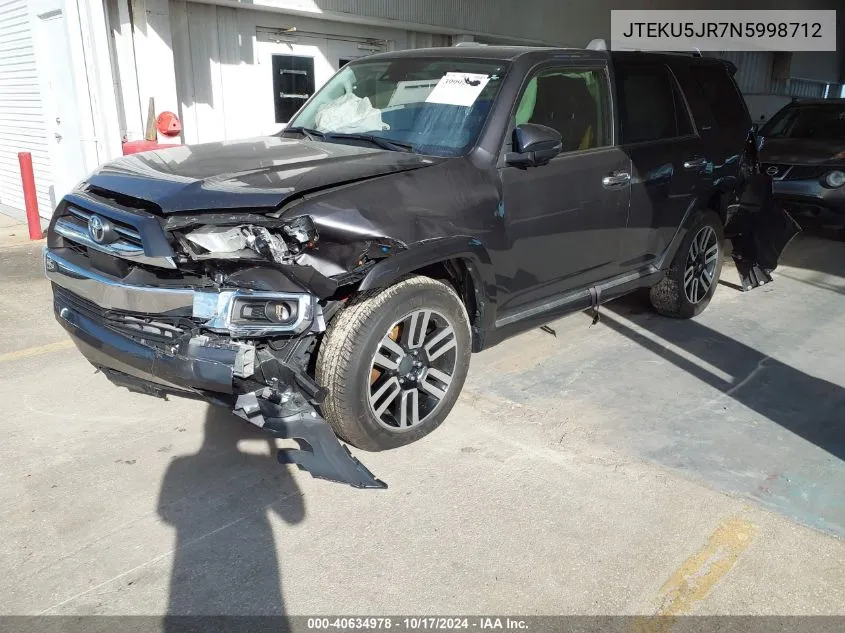 JTEKU5JR7N5998712 2022 Toyota 4Runner Limited