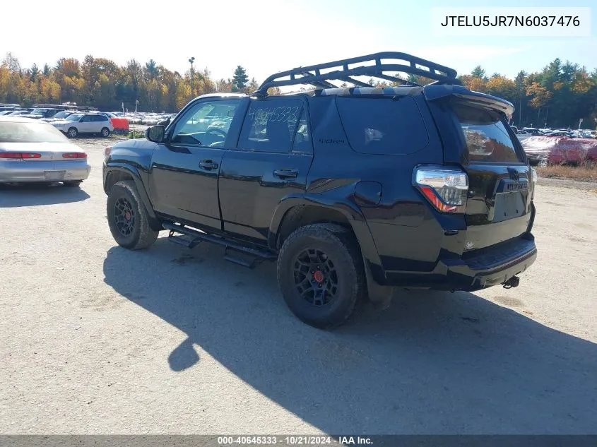 2022 Toyota 4Runner Trd Pro VIN: JTELU5JR7N6037476 Lot: 40645333