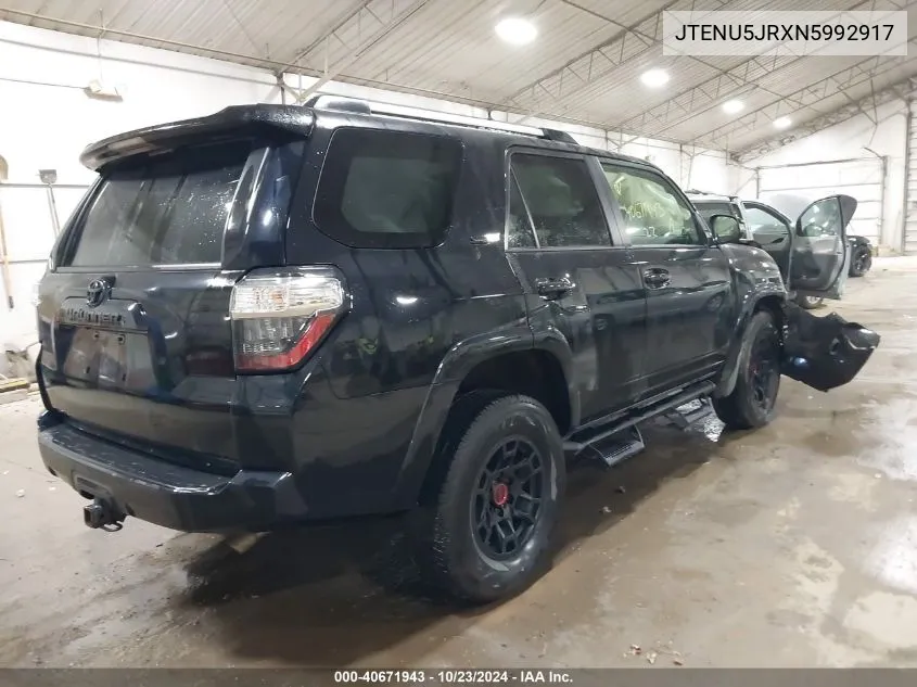 2022 Toyota 4Runner Sr5 Premium VIN: JTENU5JRXN5992917 Lot: 40671943