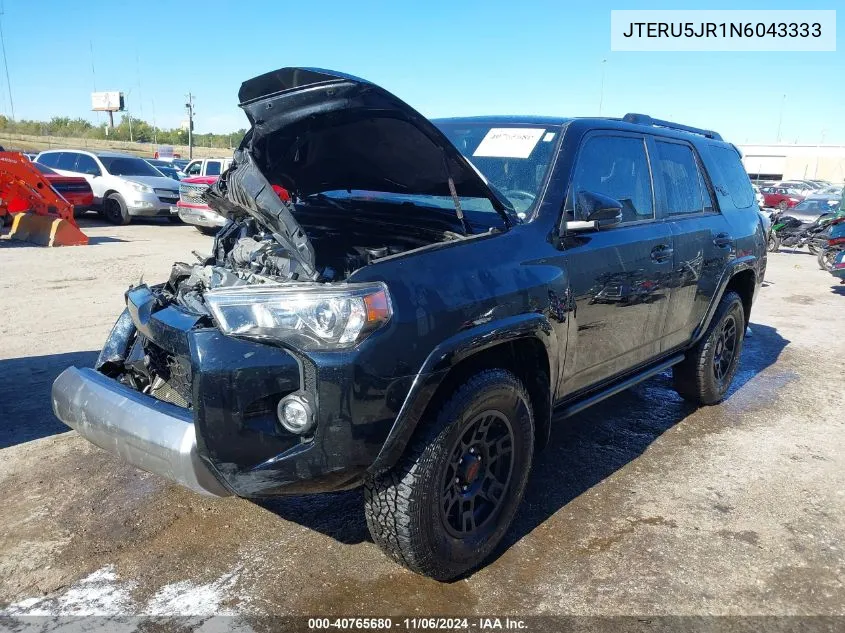 2022 Toyota 4Runner Trd Off Road Premium VIN: JTERU5JR1N6043333 Lot: 40765680