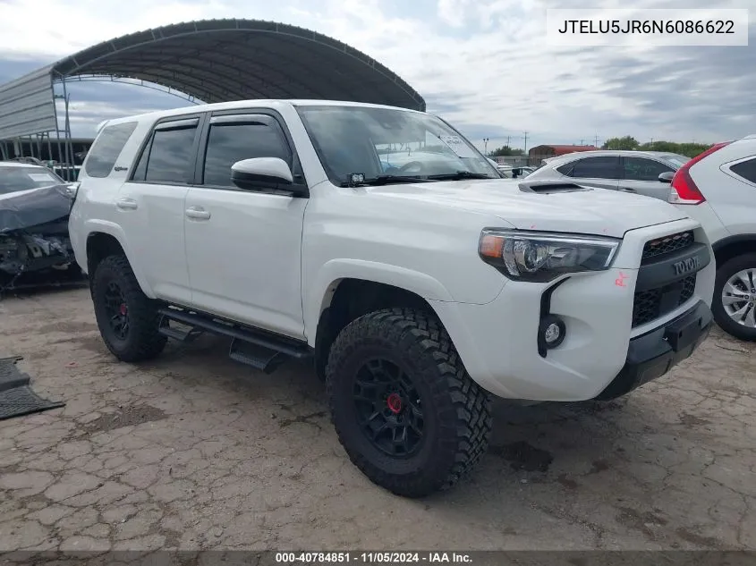 2022 Toyota 4Runner Trd Pro VIN: JTELU5JR6N6086622 Lot: 40784851