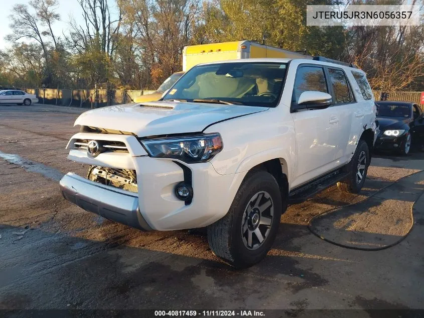 2022 Toyota 4Runner Trd Off Road Premium VIN: JTERU5JR3N6056357 Lot: 40817459