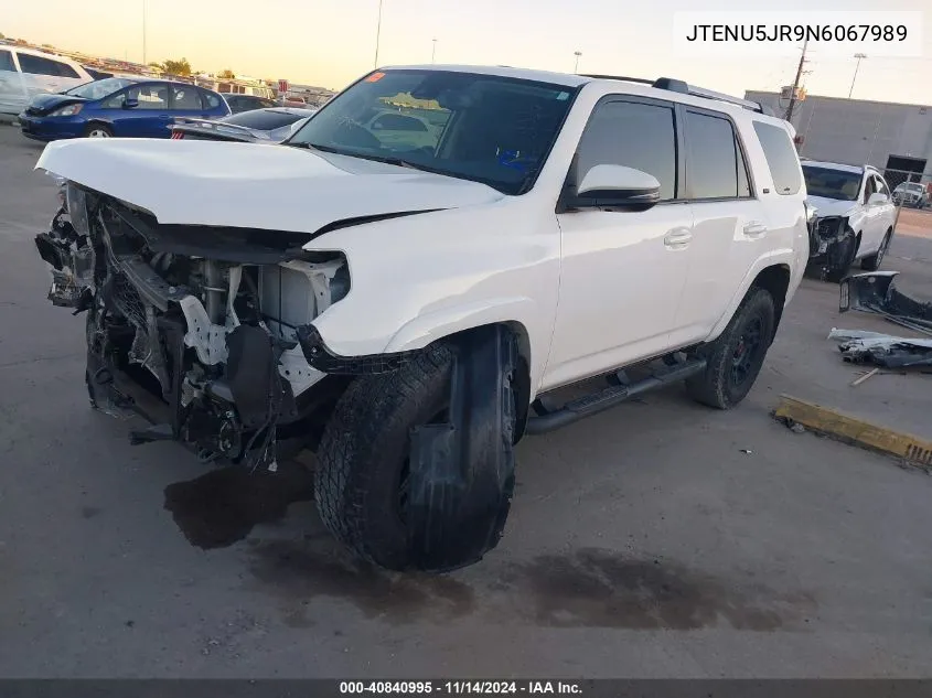 2022 Toyota 4Runner Sr5 Premium VIN: JTENU5JR9N6067989 Lot: 40840995