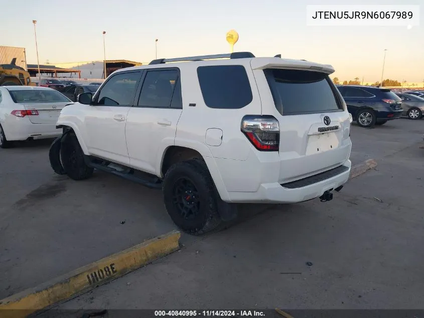 2022 Toyota 4Runner Sr5 Premium VIN: JTENU5JR9N6067989 Lot: 40840995