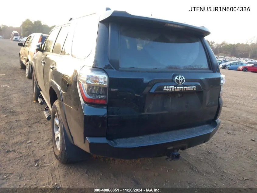 2022 Toyota 4Runner Sr5 Premium VIN: JTENU5JR1N6004336 Lot: 40868851