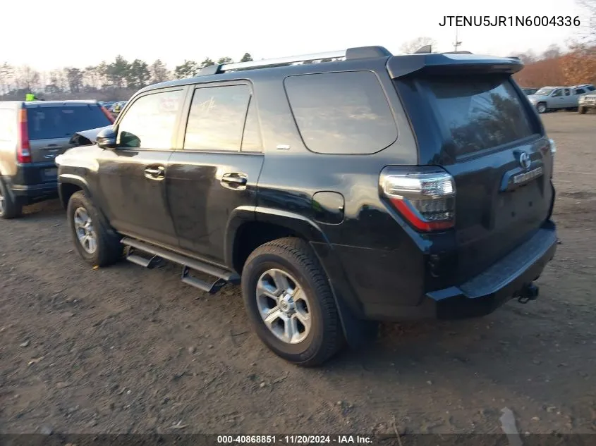 2022 Toyota 4Runner Sr5 Premium VIN: JTENU5JR1N6004336 Lot: 40868851