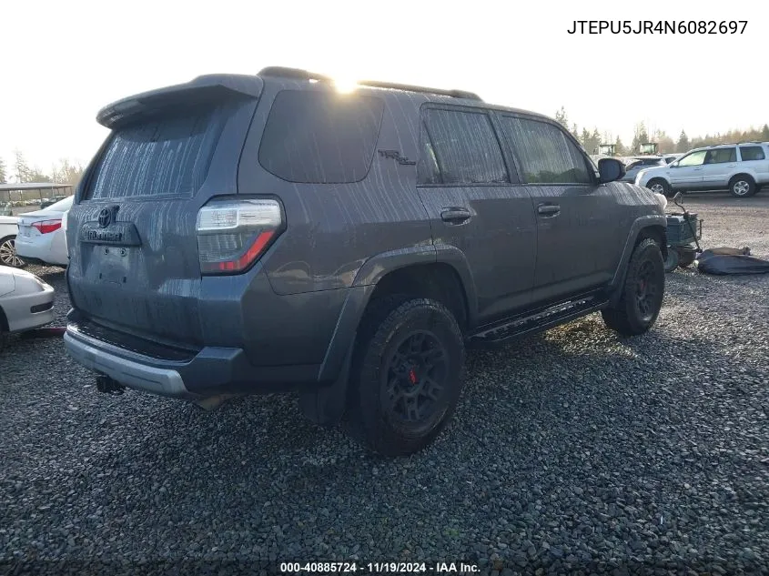 2022 Toyota 4Runner Trd Off Road VIN: JTEPU5JR4N6082697 Lot: 40885724