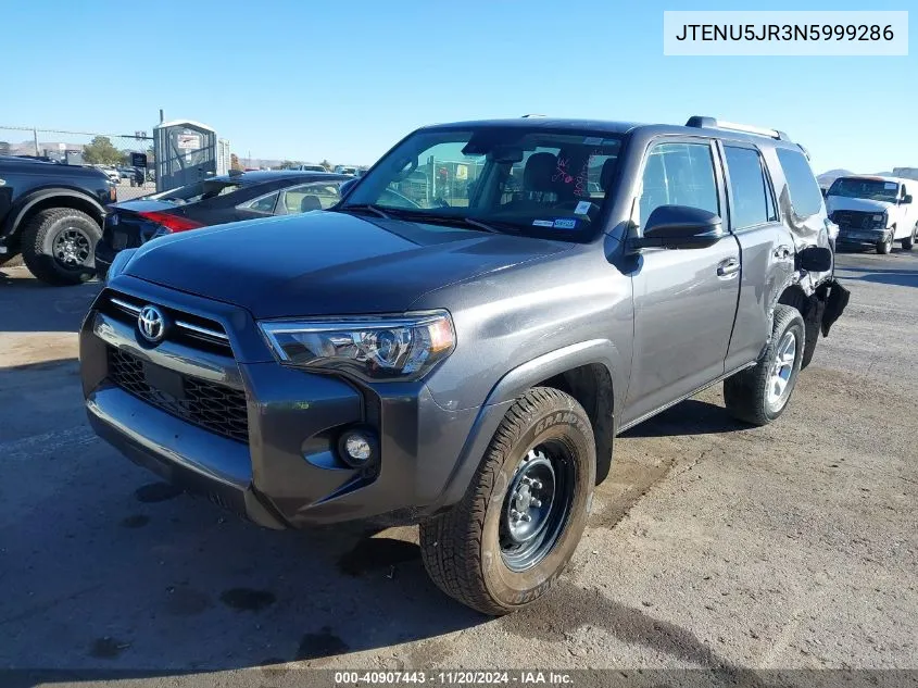 2022 Toyota 4Runner Sr5 Premium VIN: JTENU5JR3N5999286 Lot: 40907443