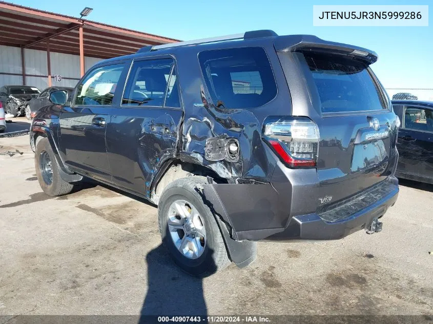 2022 Toyota 4Runner Sr5 Premium VIN: JTENU5JR3N5999286 Lot: 40907443