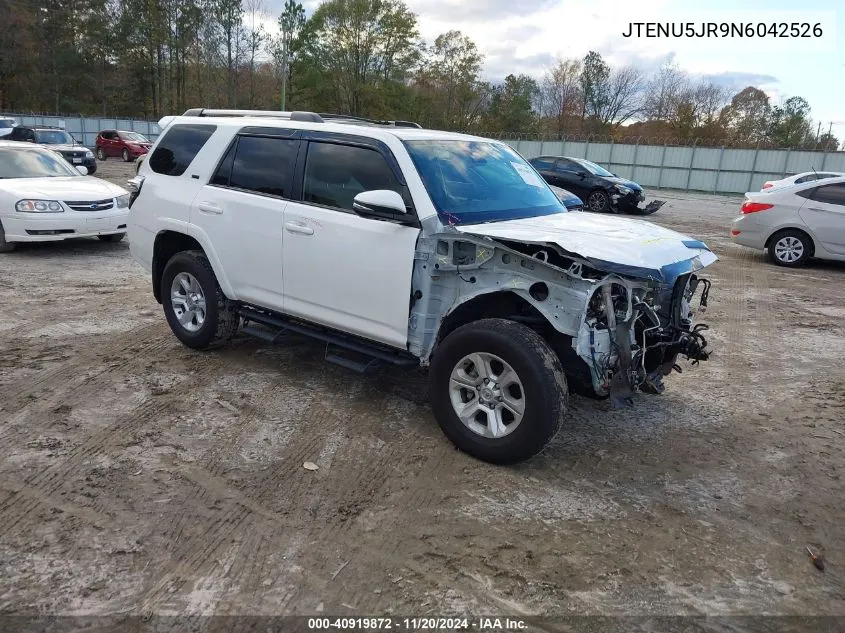 2022 Toyota 4Runner Sr5 Premium VIN: JTENU5JR9N6042526 Lot: 40919872