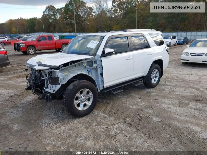 2022 Toyota 4Runner Sr5 Premium VIN: JTENU5JR9N6042526 Lot: 40919872