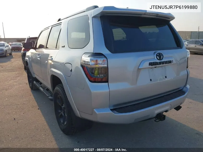 2023 Toyota 4Runner Sr5 Premium VIN: JTENU5JR7P6199880 Lot: 40017227