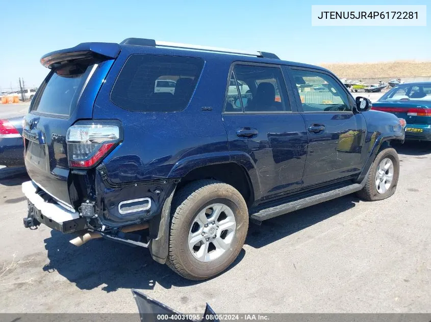 2023 Toyota 4Runner Sr5 Premium VIN: JTENU5JR4P6172281 Lot: 40031095