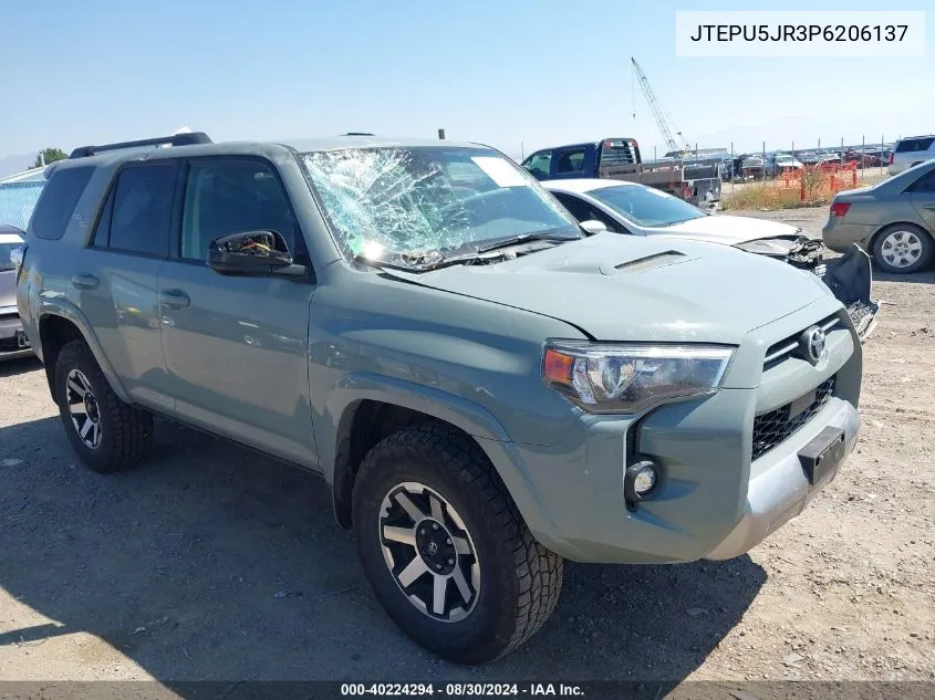 2023 Toyota 4Runner Trd Off Road VIN: JTEPU5JR3P6206137 Lot: 40224294