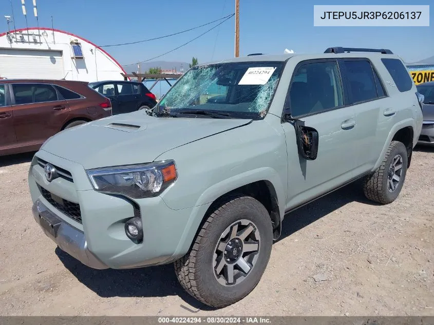 2023 Toyota 4Runner Trd Off Road VIN: JTEPU5JR3P6206137 Lot: 40224294