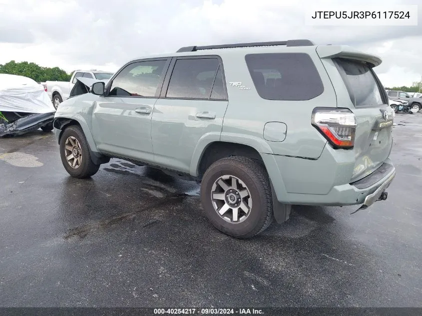 2023 Toyota 4Runner Trd Off Road VIN: JTEPU5JR3P6117524 Lot: 40254217