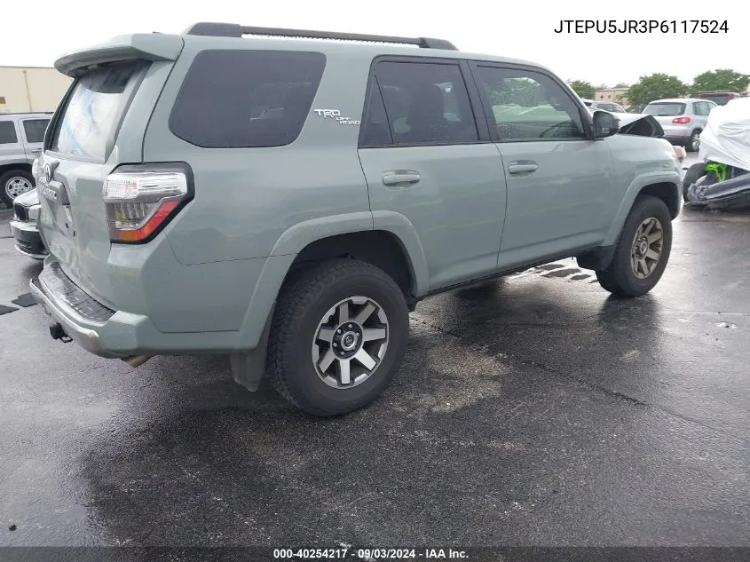 2023 Toyota 4Runner Trd Off Road VIN: JTEPU5JR3P6117524 Lot: 40254217