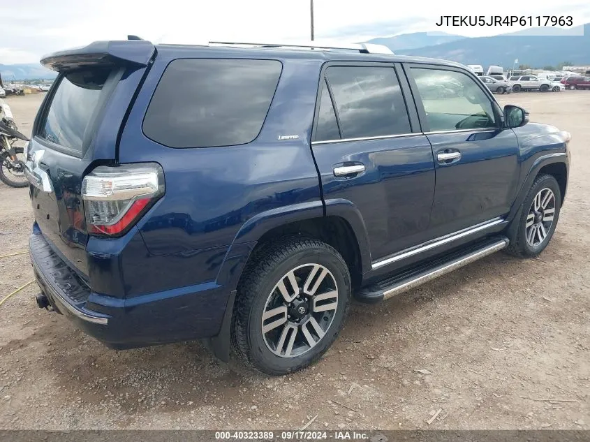 2023 Toyota 4Runner Limited VIN: JTEKU5JR4P6117963 Lot: 40323389