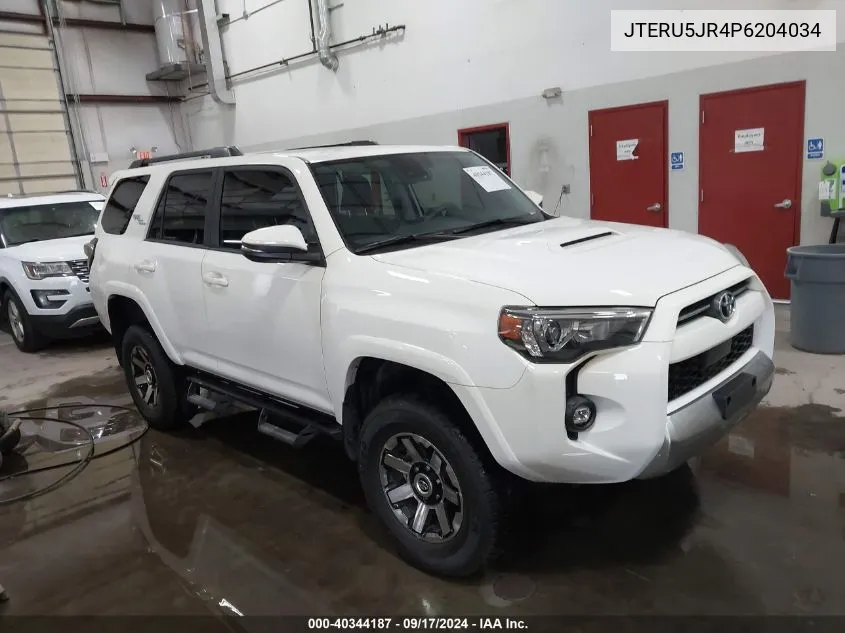 2023 Toyota 4Runner Trd Off Road Premium VIN: JTERU5JR4P6204034 Lot: 40344187