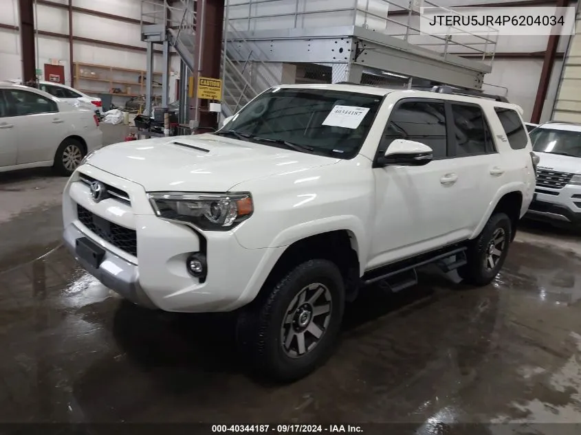 2023 Toyota 4Runner Trd Off Road Premium VIN: JTERU5JR4P6204034 Lot: 40344187