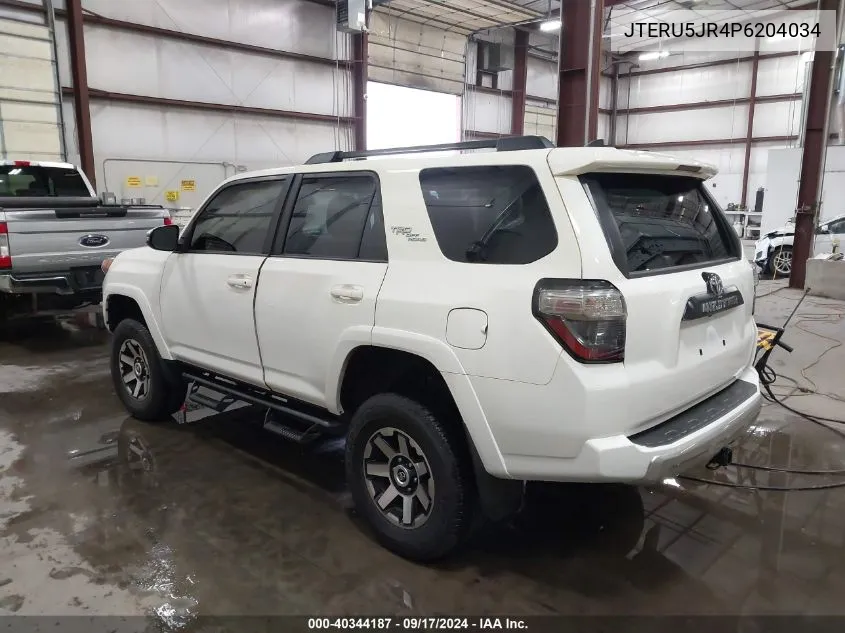 2023 Toyota 4Runner Trd Off Road Premium VIN: JTERU5JR4P6204034 Lot: 40344187