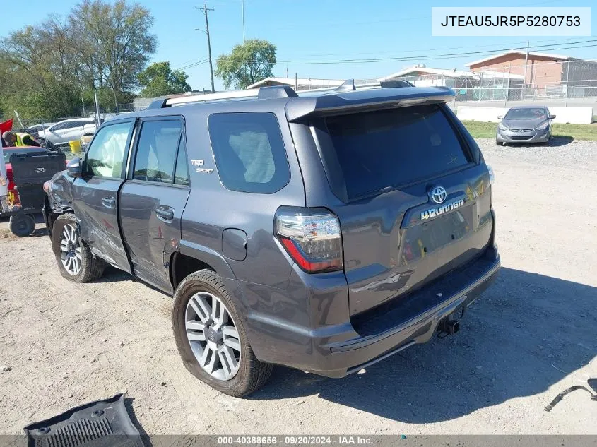 2023 Toyota 4Runner Trd Sport VIN: JTEAU5JR5P5280753 Lot: 40388656