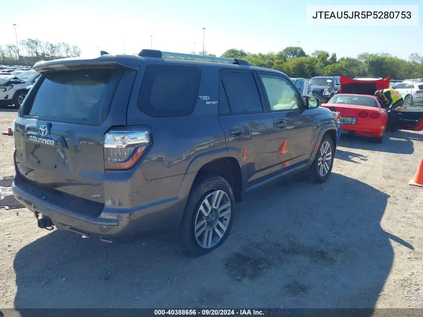 2023 Toyota 4Runner Trd Sport VIN: JTEAU5JR5P5280753 Lot: 40388656