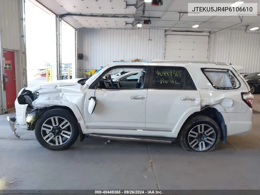 2023 Toyota 4Runner Limited VIN: JTEKU5JR4P6106610 Lot: 40449365