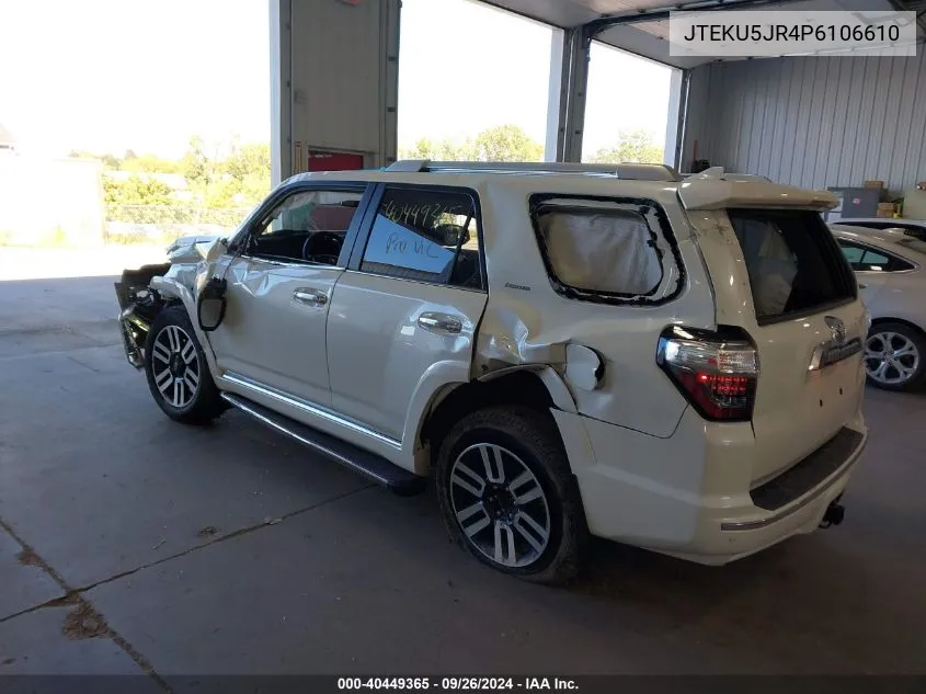 2023 Toyota 4Runner Limited VIN: JTEKU5JR4P6106610 Lot: 40449365