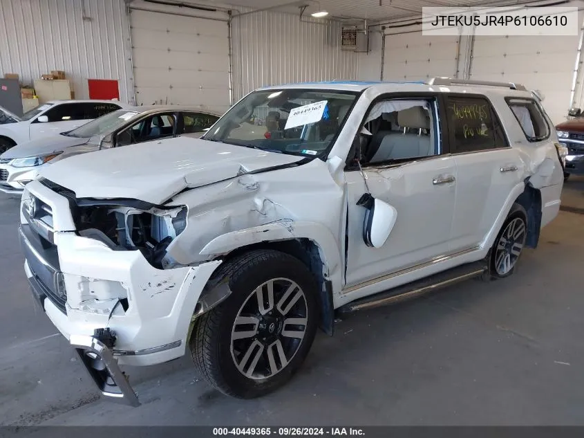 2023 Toyota 4Runner Limited VIN: JTEKU5JR4P6106610 Lot: 40449365