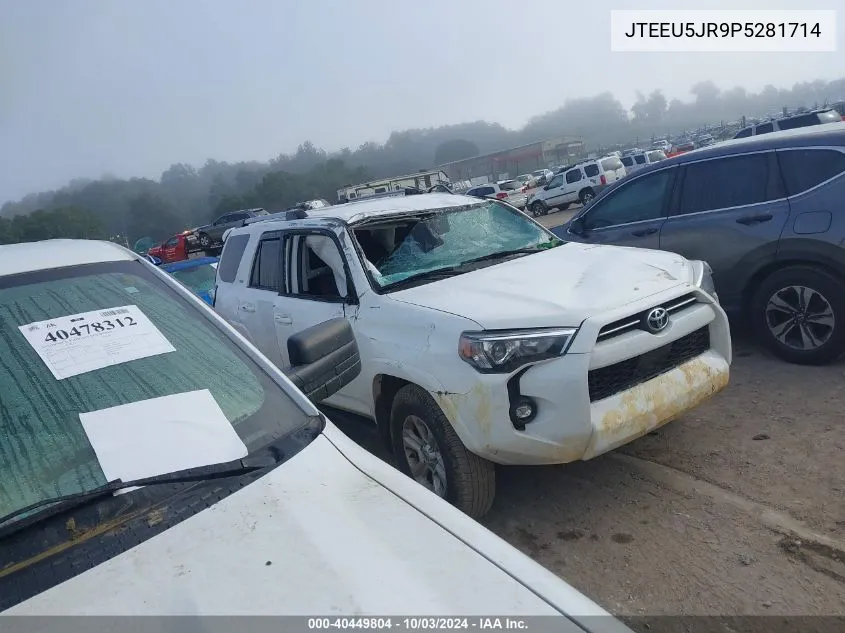 2023 Toyota 4Runner Sr5 VIN: JTEEU5JR9P5281714 Lot: 40449804