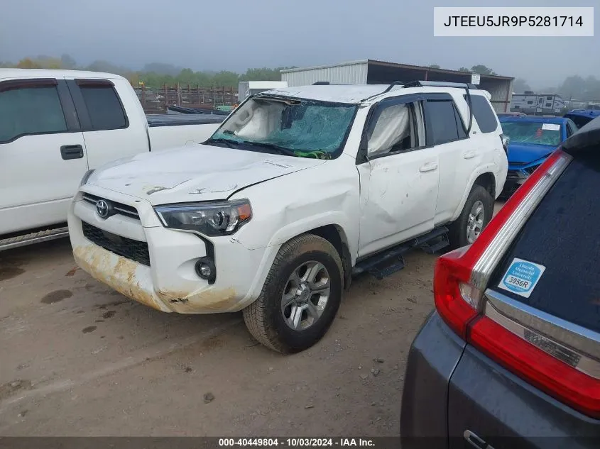 2023 Toyota 4Runner Sr5 VIN: JTEEU5JR9P5281714 Lot: 40449804