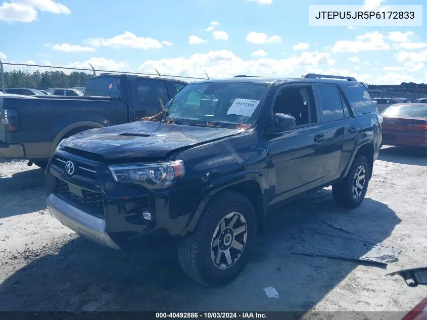 2023 Toyota 4Runner Trd Off Road VIN: JTEPU5JR5P6172833 Lot: 40492886