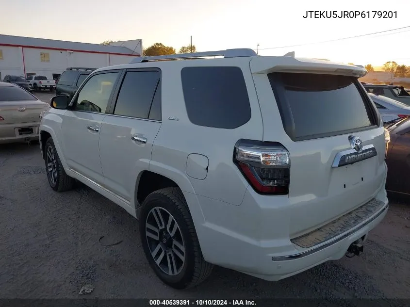 2023 Toyota 4Runner Limited VIN: JTEKU5JR0P6179201 Lot: 40539391