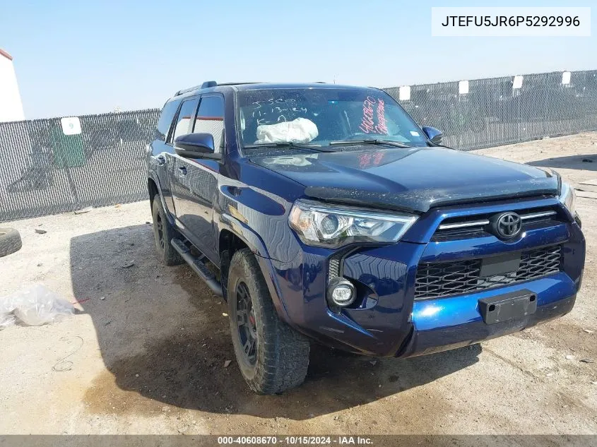 2023 Toyota 4Runner Sr5 Premium VIN: JTEFU5JR6P5292996 Lot: 40608670