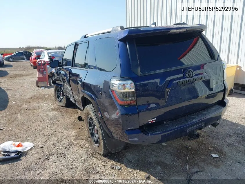 2023 Toyota 4Runner Sr5 Premium VIN: JTEFU5JR6P5292996 Lot: 40608670