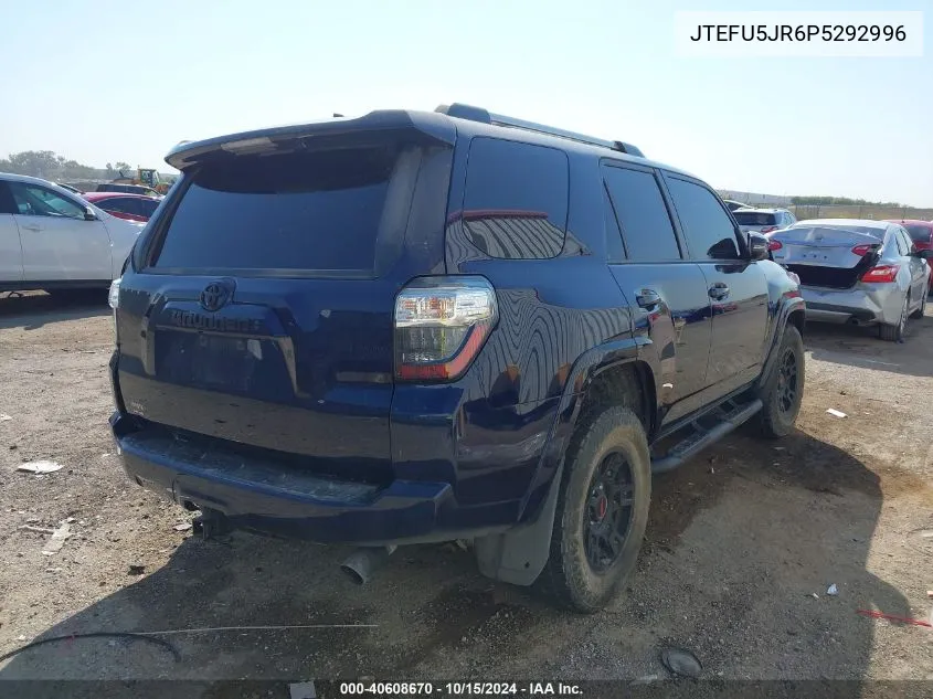 2023 Toyota 4Runner Sr5 Premium VIN: JTEFU5JR6P5292996 Lot: 40608670