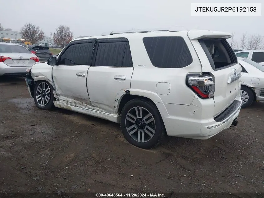 2023 Toyota 4Runner Limited VIN: JTEKU5JR2P6192158 Lot: 40643564