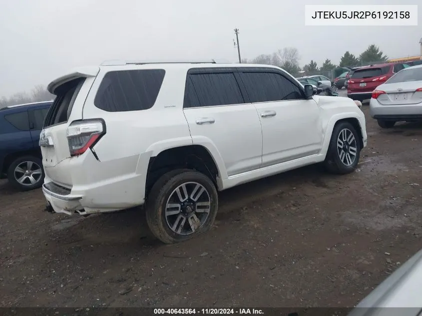 2023 Toyota 4Runner Limited VIN: JTEKU5JR2P6192158 Lot: 40643564