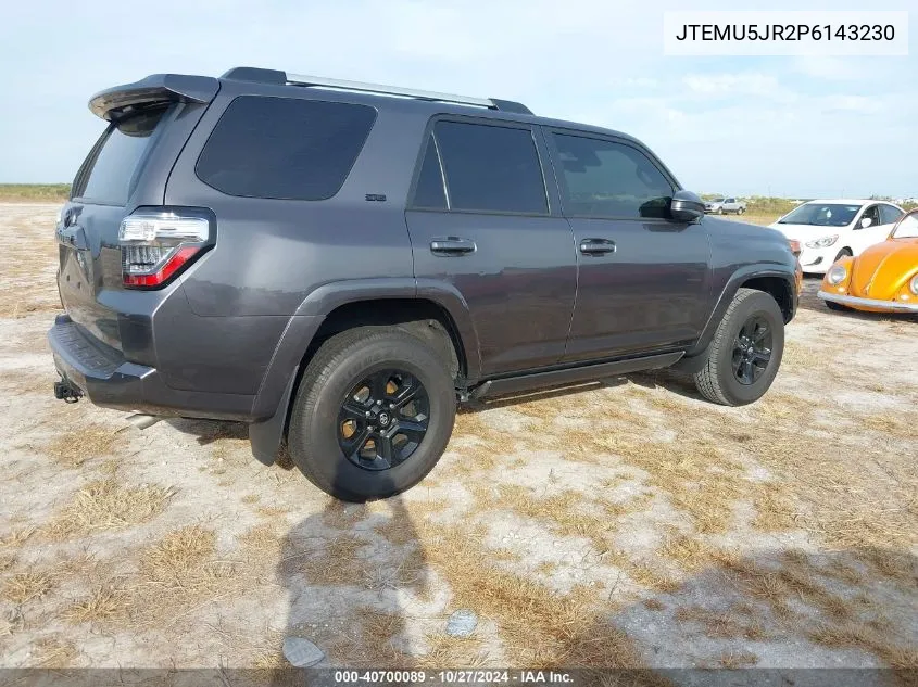 2023 Toyota 4Runner Sr5 VIN: JTEMU5JR2P6143230 Lot: 40700089