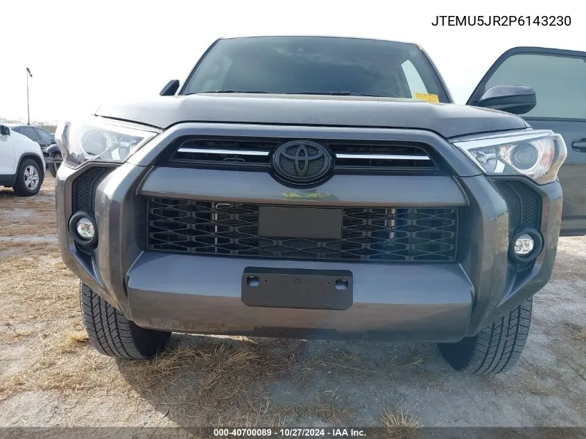 2023 Toyota 4Runner Sr5 VIN: JTEMU5JR2P6143230 Lot: 40700089