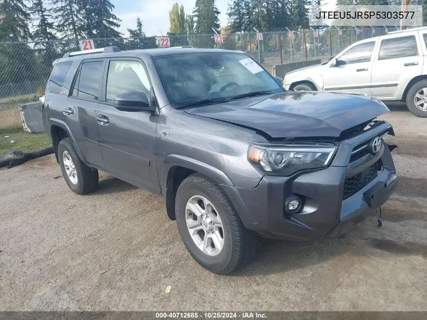 2023 Toyota 4Runner Sr5 VIN: JTEEU5JR5P5303577 Lot: 40712685